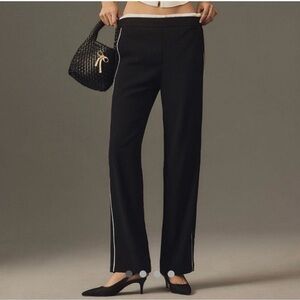 NWT Anthropologie Black Track Pants